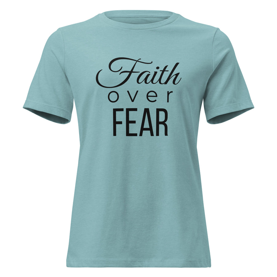 Faith Of Fear T Shirt Heather blue