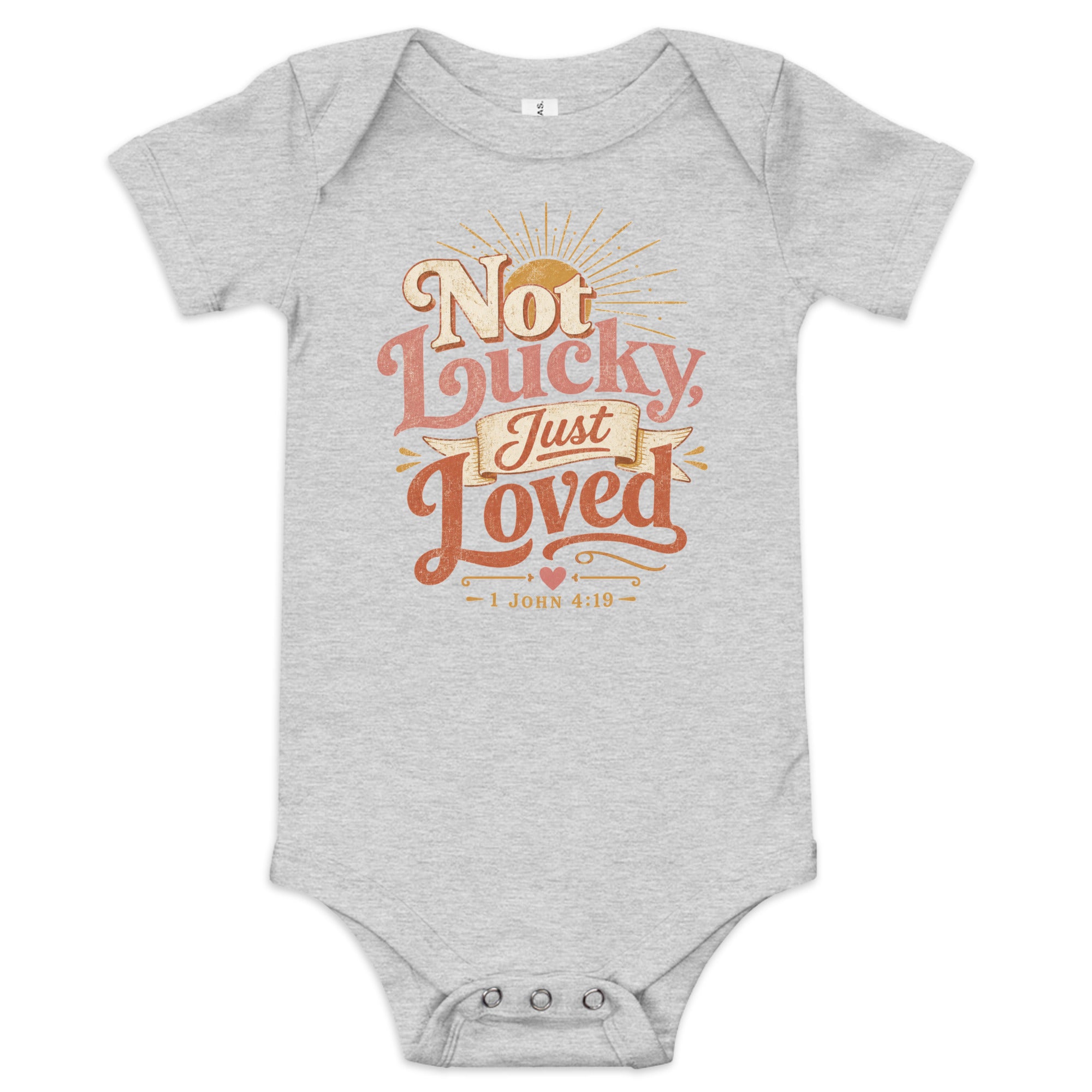 Not Lucky Just Loved Baby short sleeve one piece