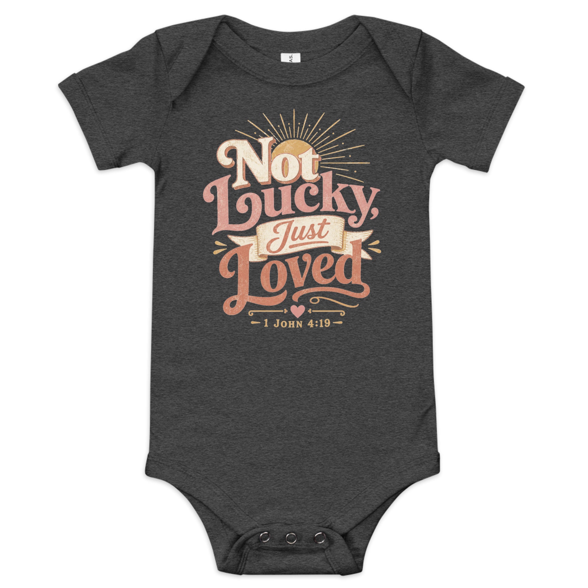 Not Lucky Just Loved Baby short sleeve one piece