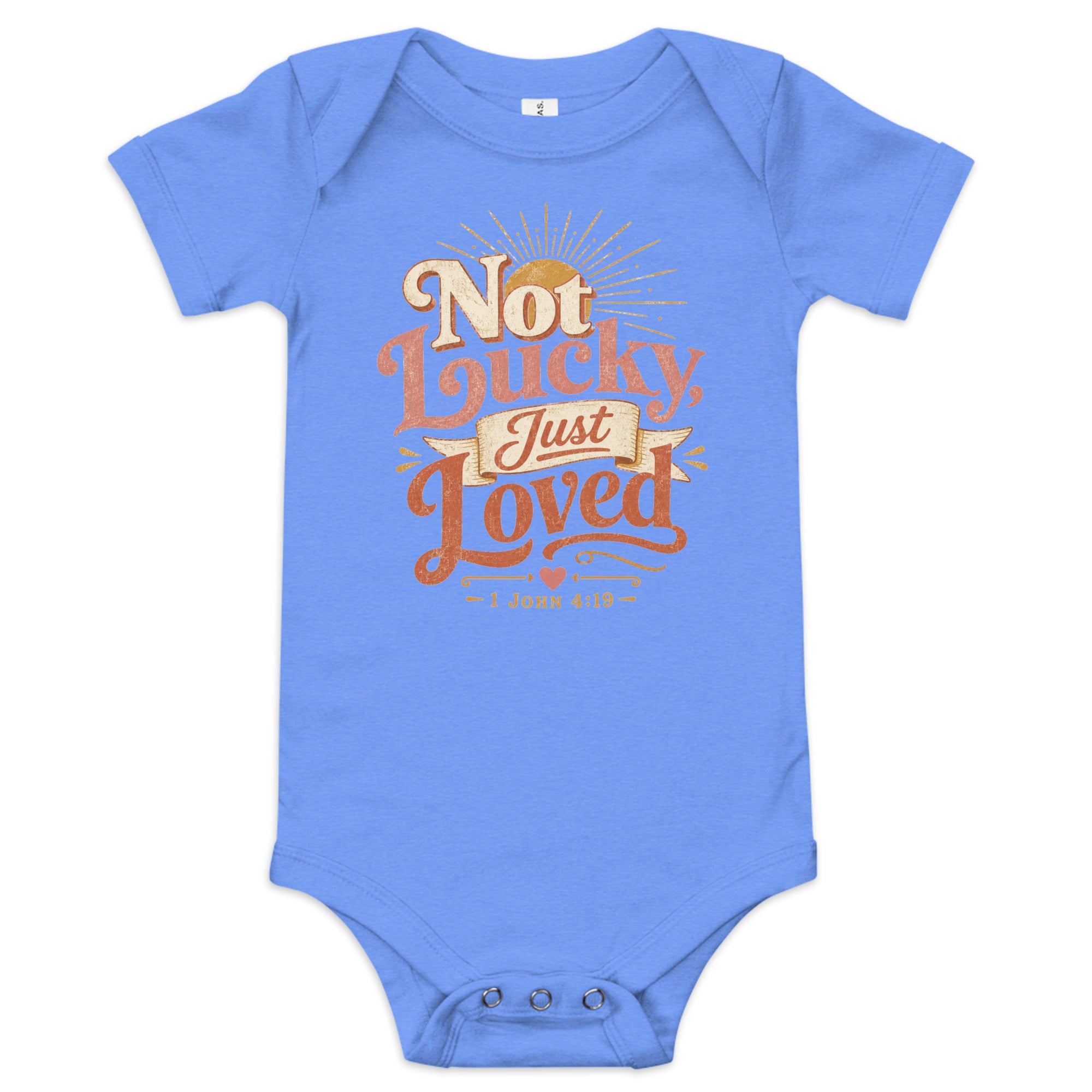 Not Lucky Just Loved Baby short sleeve one piece