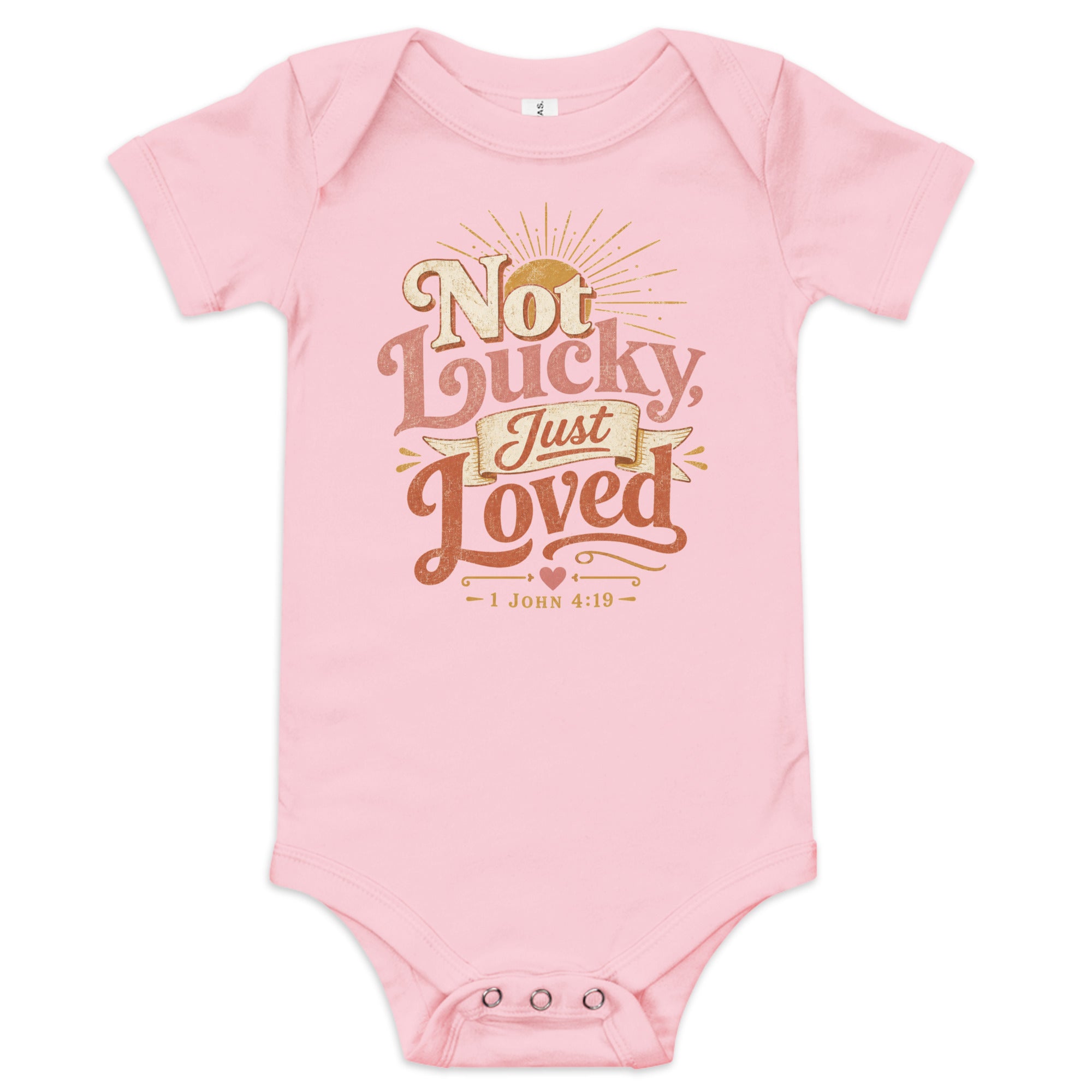 Not Lucky Just Loved Baby short sleeve one piece