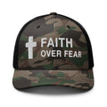 Faith Over Fear Camo Trucker Hat 