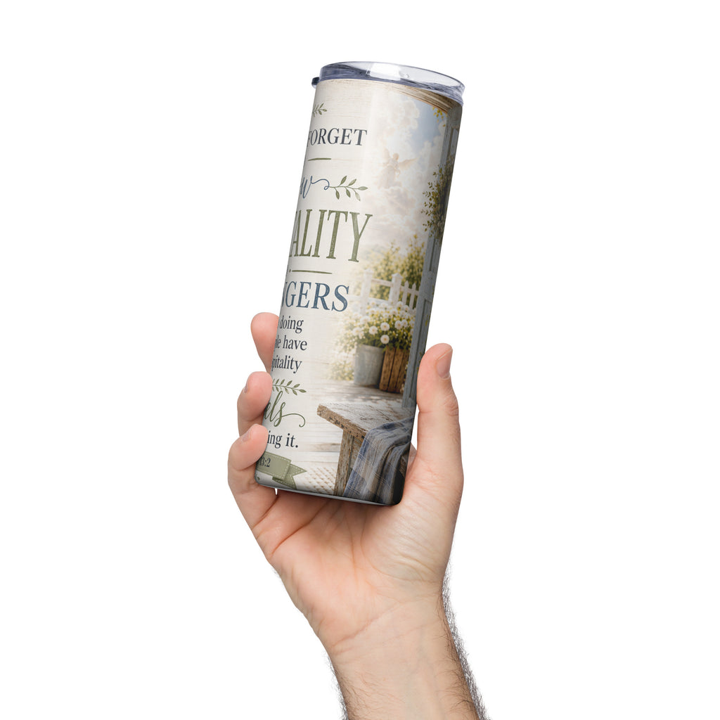 Hebrews 13:2 Stainless Steel Tumbler – Faith-Inspired Gift