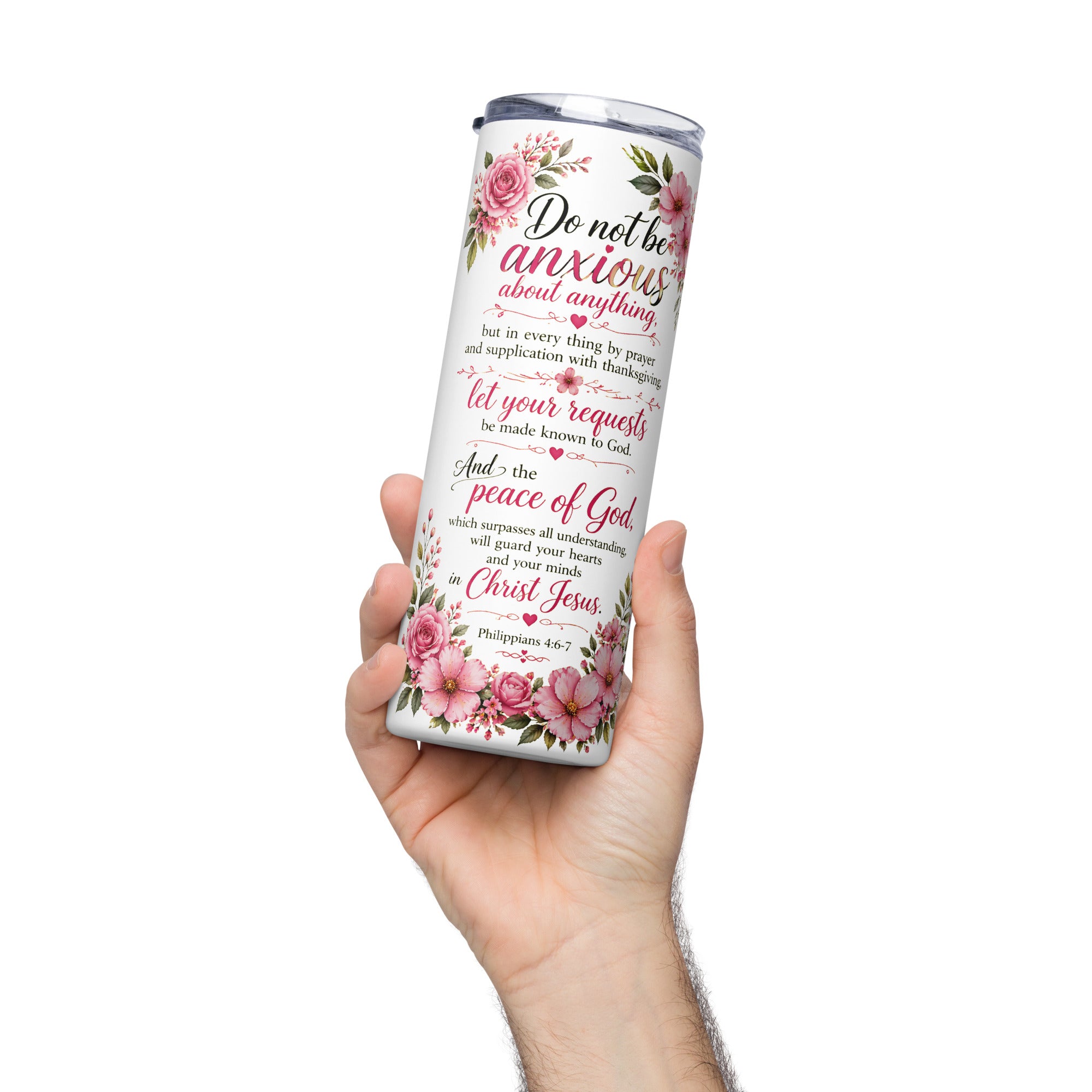 do not be anxious travel mug