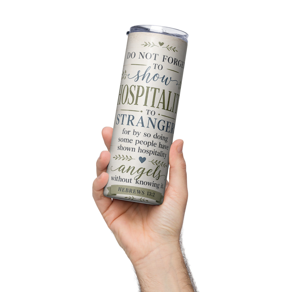 Hebrews 13:2 Stainless Steel Tumbler – Faith-Inspired Gift