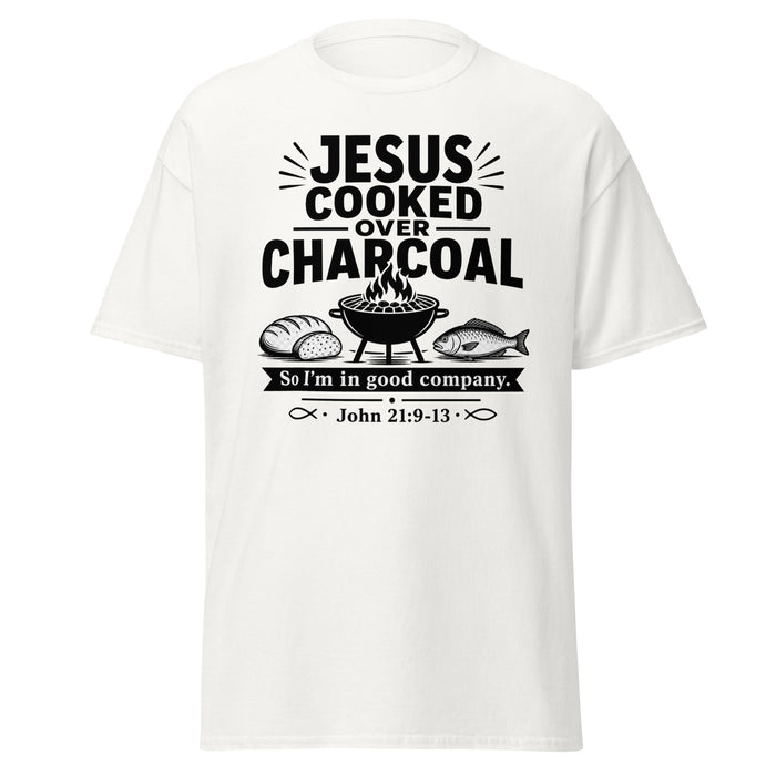Jesus Cooked over charcoal shirt