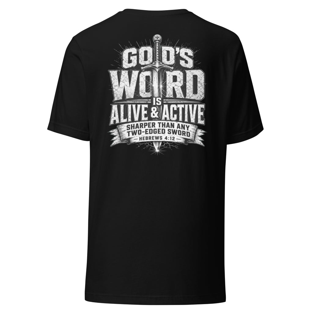 Hebrews 4:12 Faith T-Shirt | God's Word is Alive and Active