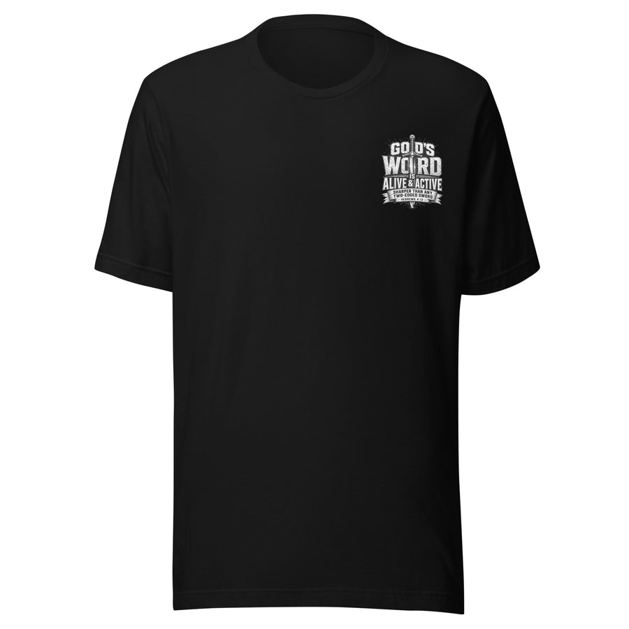 Hebrews 4:12 Faith T-Shirt | God's Word is Alive and Active