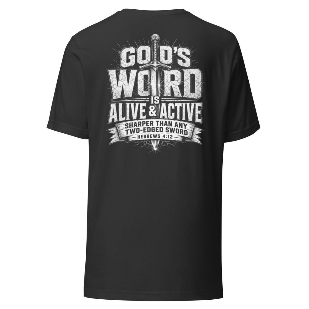 Hebrews 4:12 Faith T-Shirt | God's Word is Alive and Active