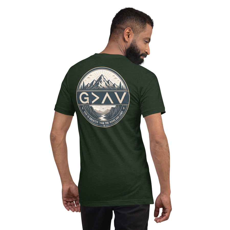 God is Greater Than the Highs and Lows – Unisex Christian T-Shirt