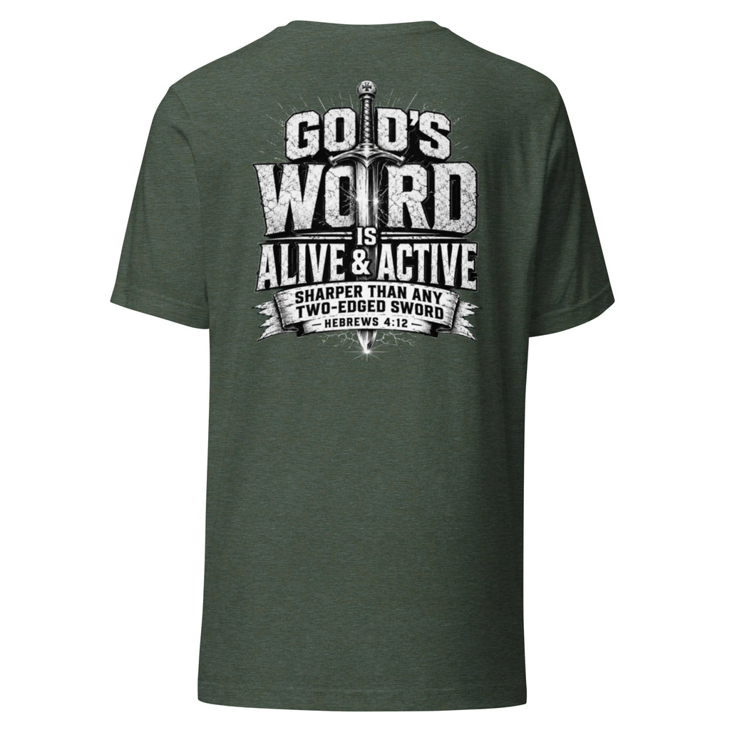 Hebrews 4:12 Faith T-Shirt | God's Word is Alive and Active