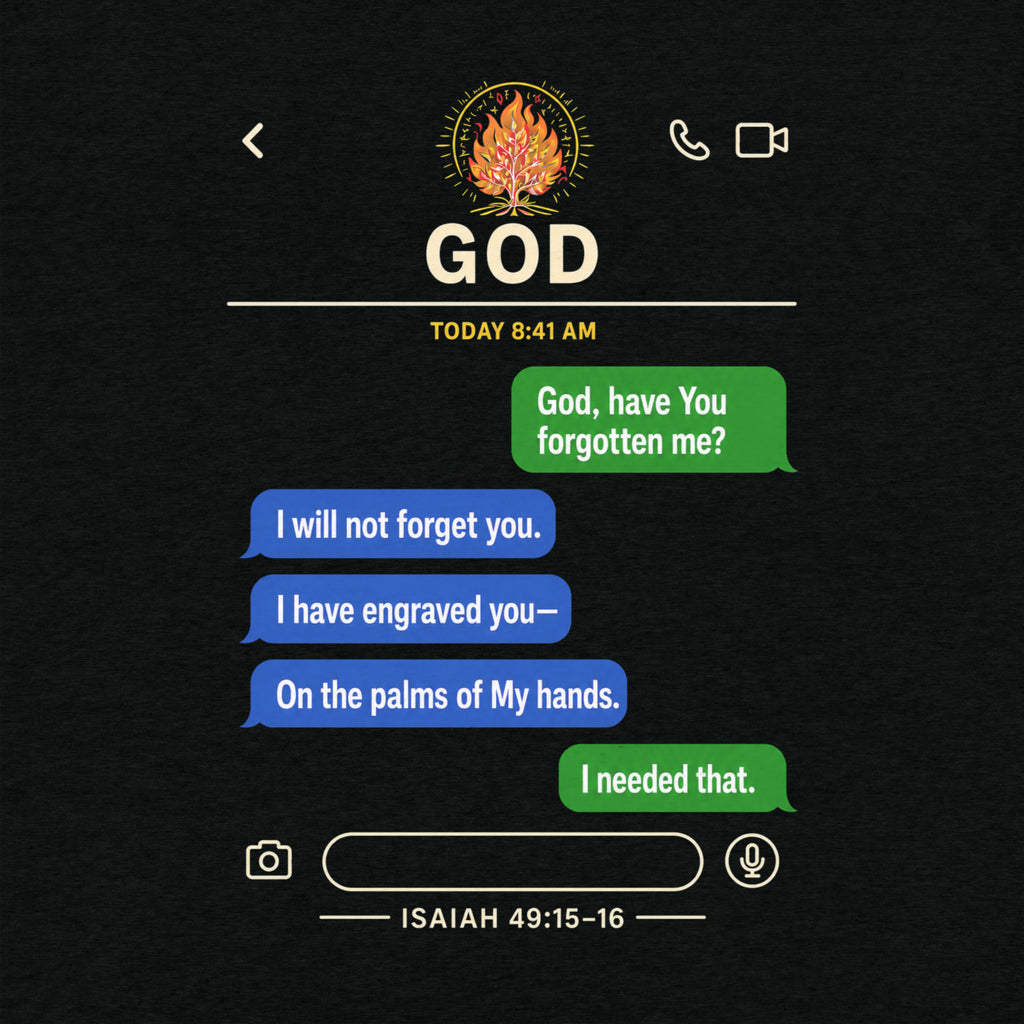 Isaiah 49-15 Text from God Triblend I will not forget you