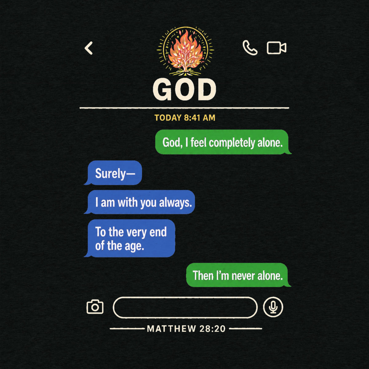 Matthew 28:28 Text From God, "I am with you always" Triblend T-shirt