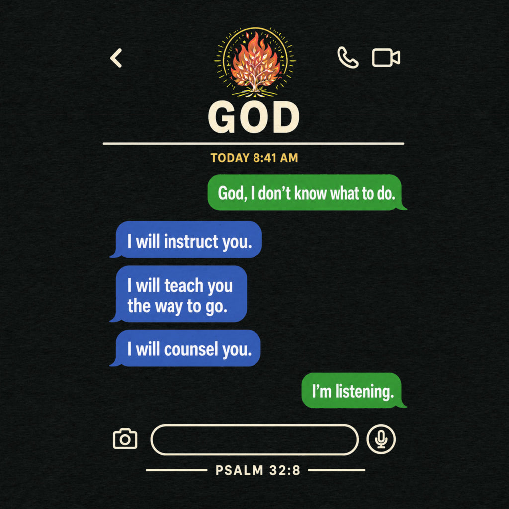 Psalm 32-8 Text from God "I will Teach you" Triblend T-shirt
