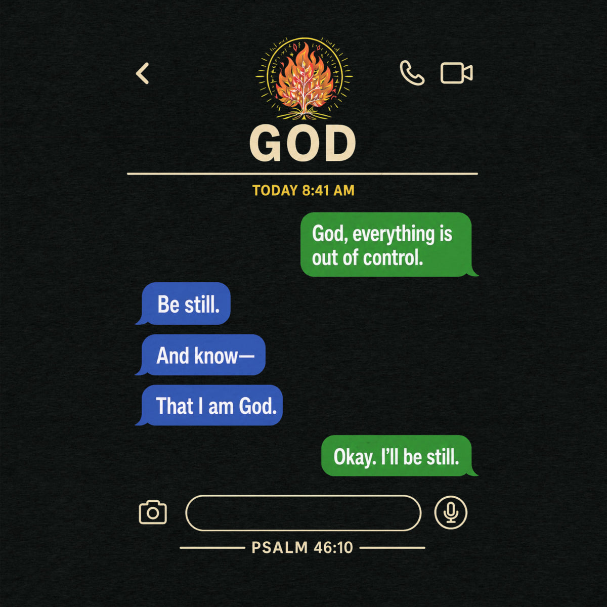 Psalm 46-10 Text from God, " Be Still and know that I am God" Triblend T-shirt