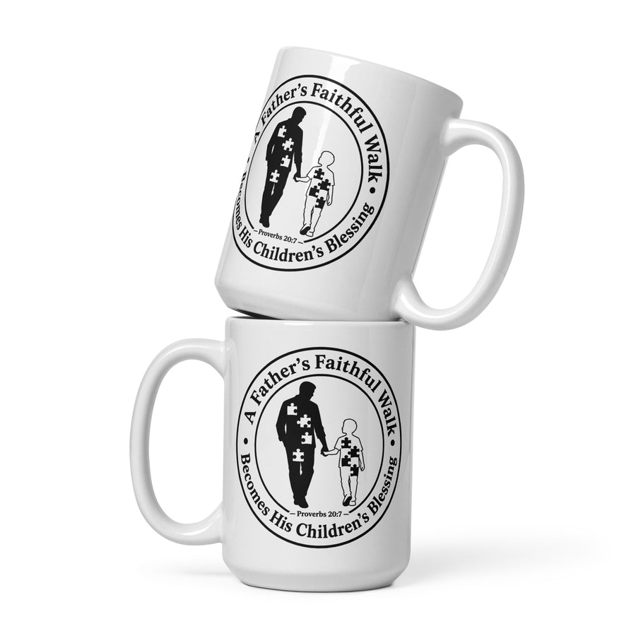 His Legacy of Faith | Proverbs 20:7 Christian Dad Mug