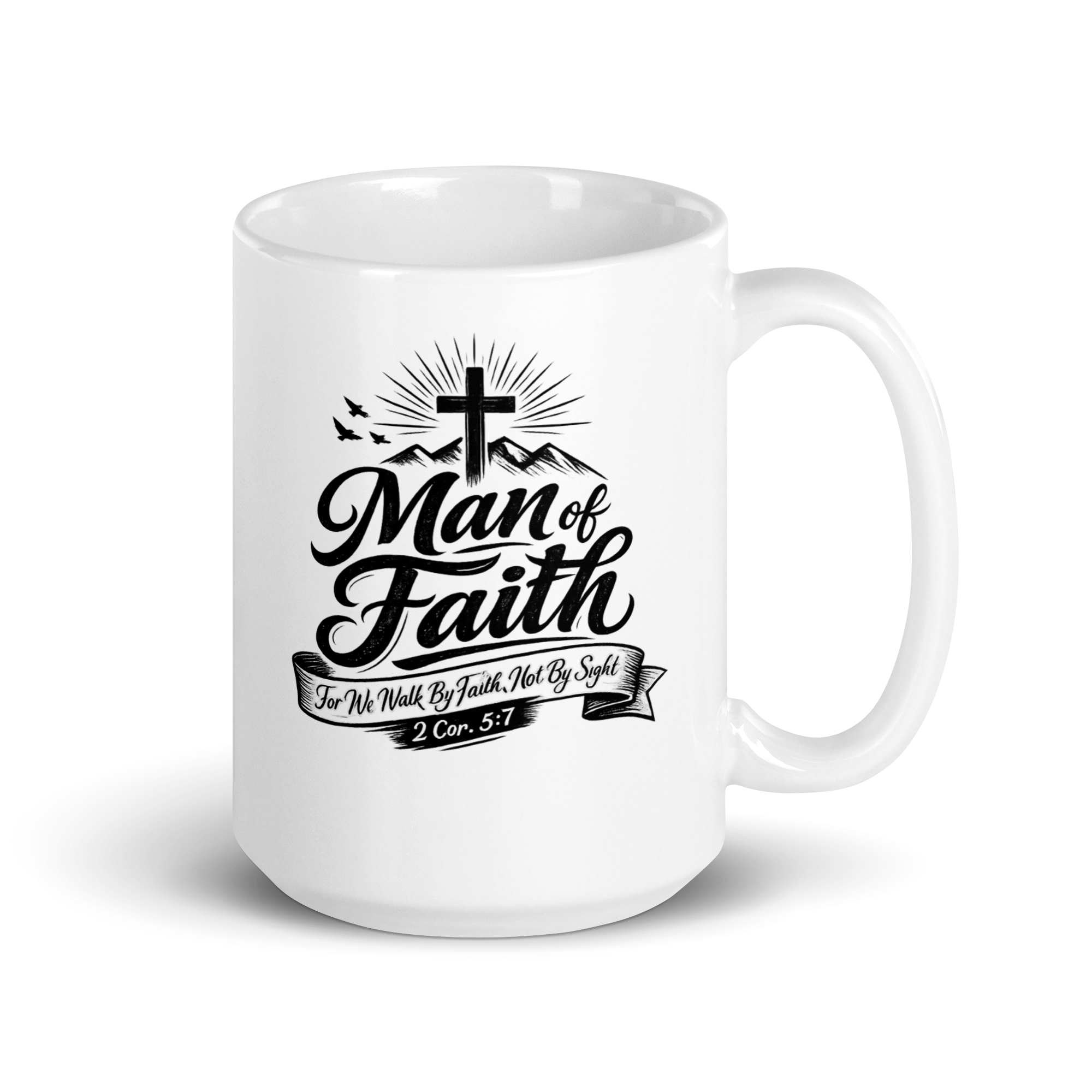 Man of faith mug 2 Cor 5:7