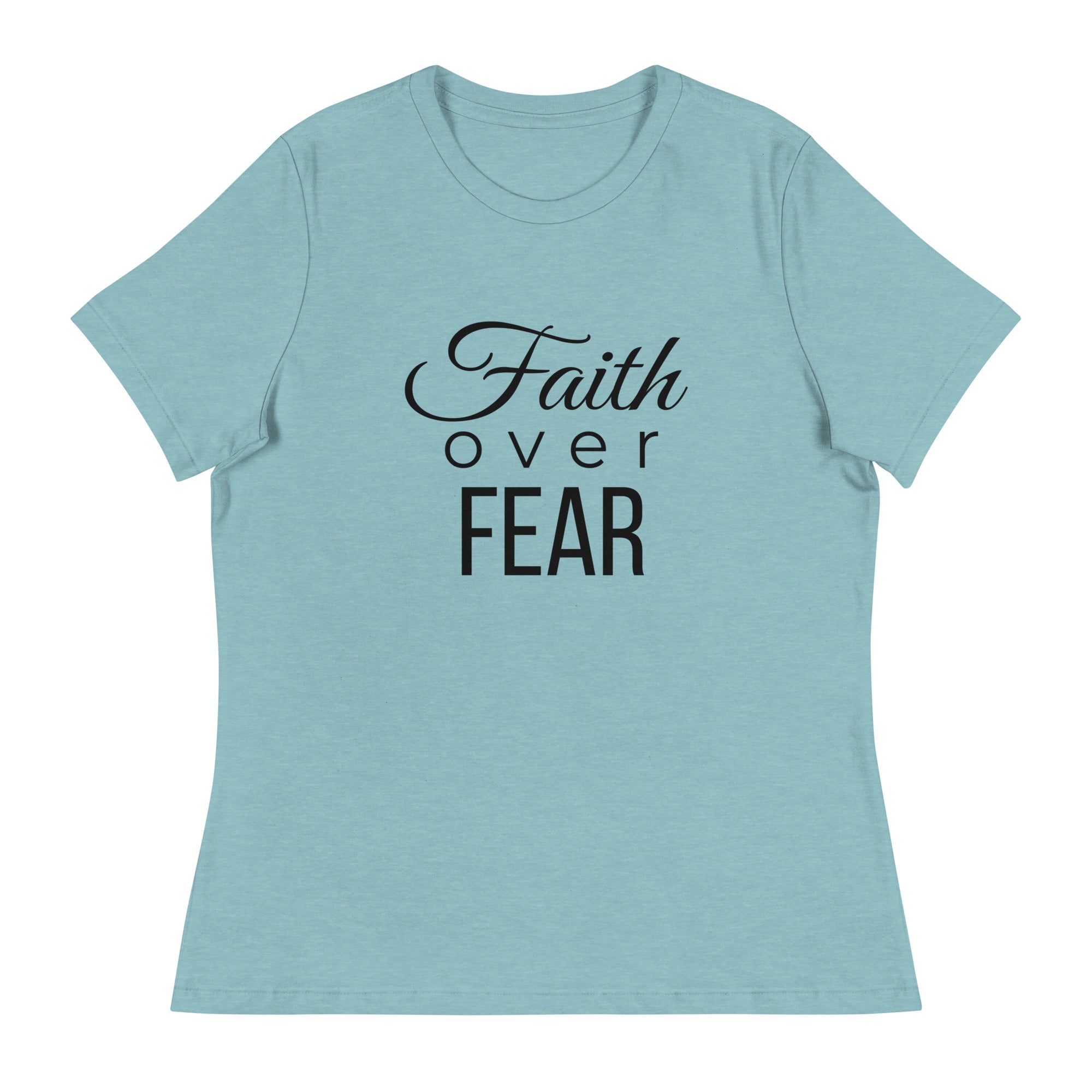 Faith Of Fear T Shirt Heather heather blue