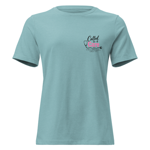 Called to Care Women's Fitted Relaxed T-Shirt featuring Colossians 3:23 Light Colors