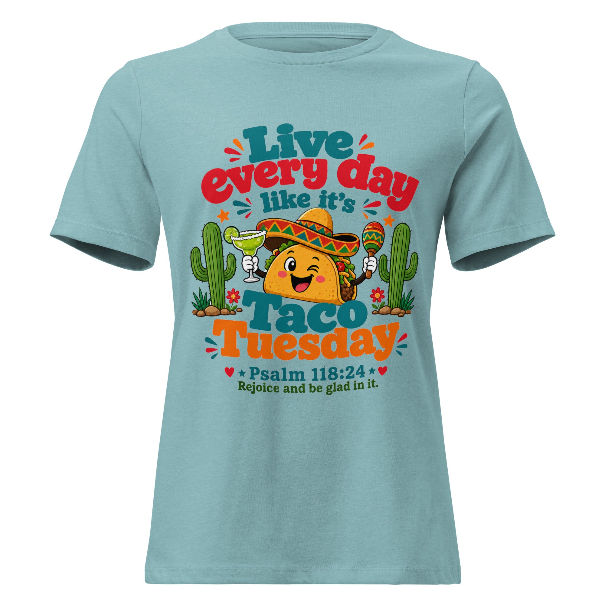 Taco Tuesday Women's Relaxed T-Shirt – Faith & Fun Christian Tee