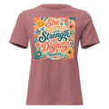 She is Clothed in Strength and Dignity Proverbs 31-25 T Shirt
