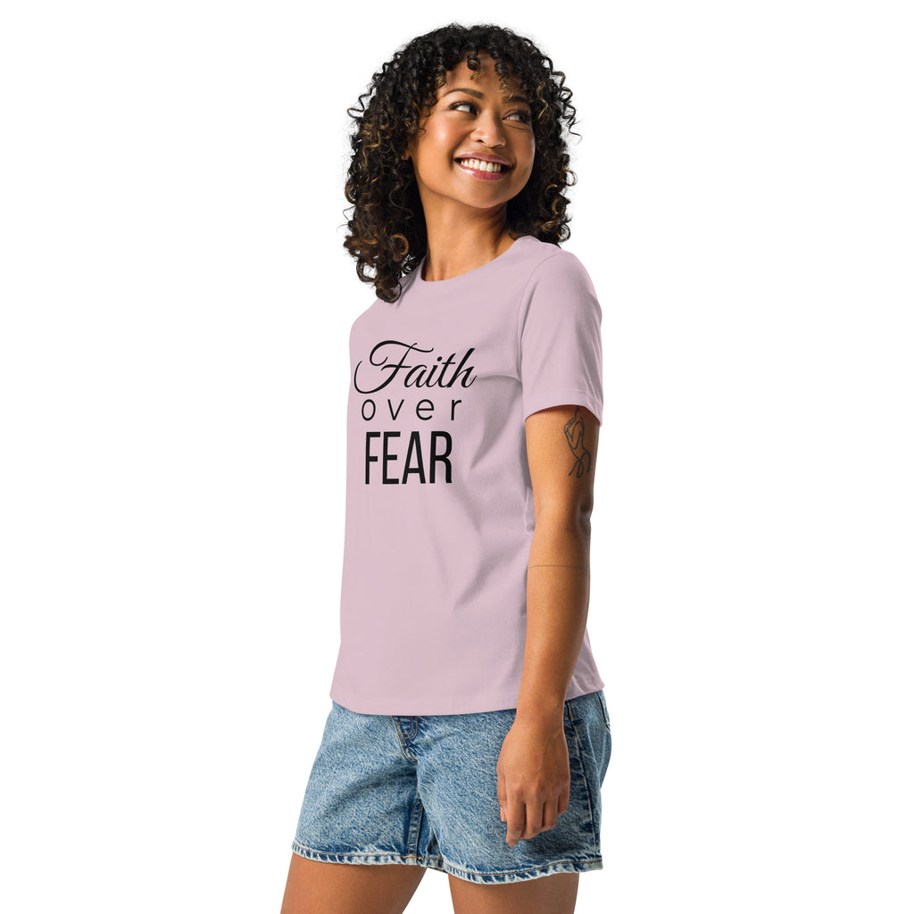 Faith Of Fear T Shirt Heather pink