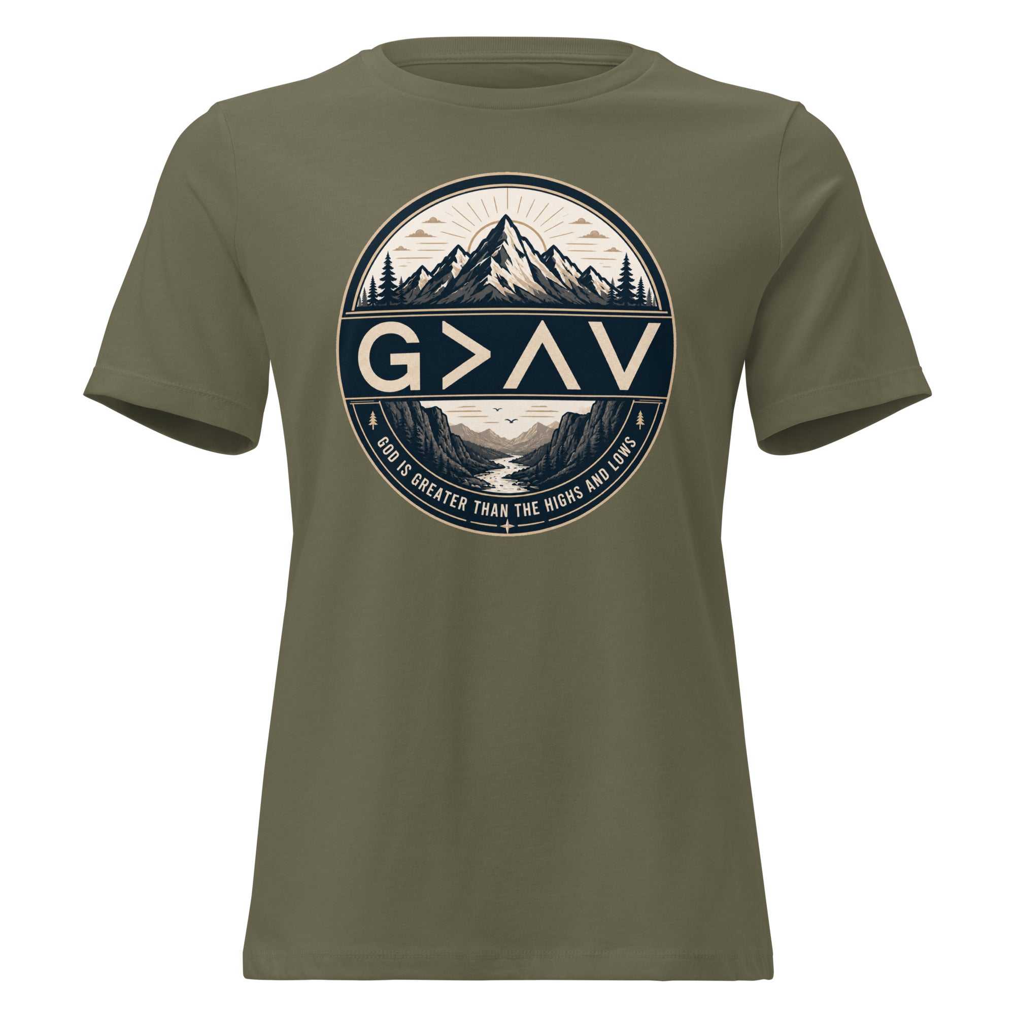 God is Greater – Women's Relaxed Fit Christian T-Shirt