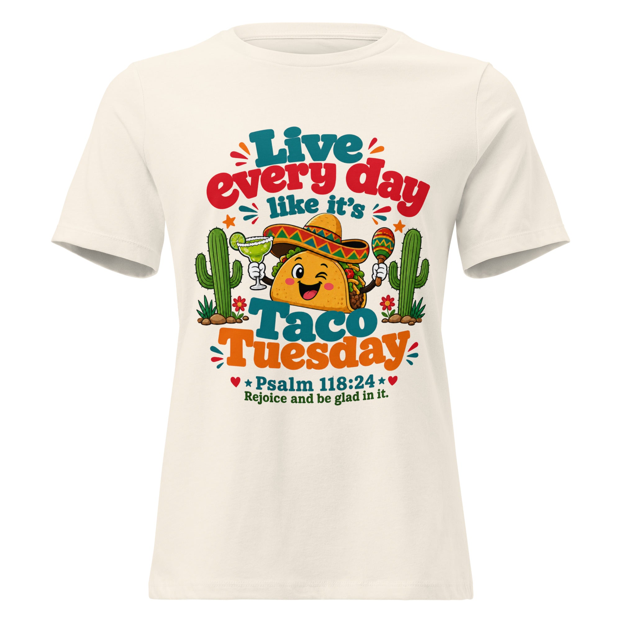 Taco Tuesday Women's Relaxed T-Shirt – Faith & Fun Christian Tee