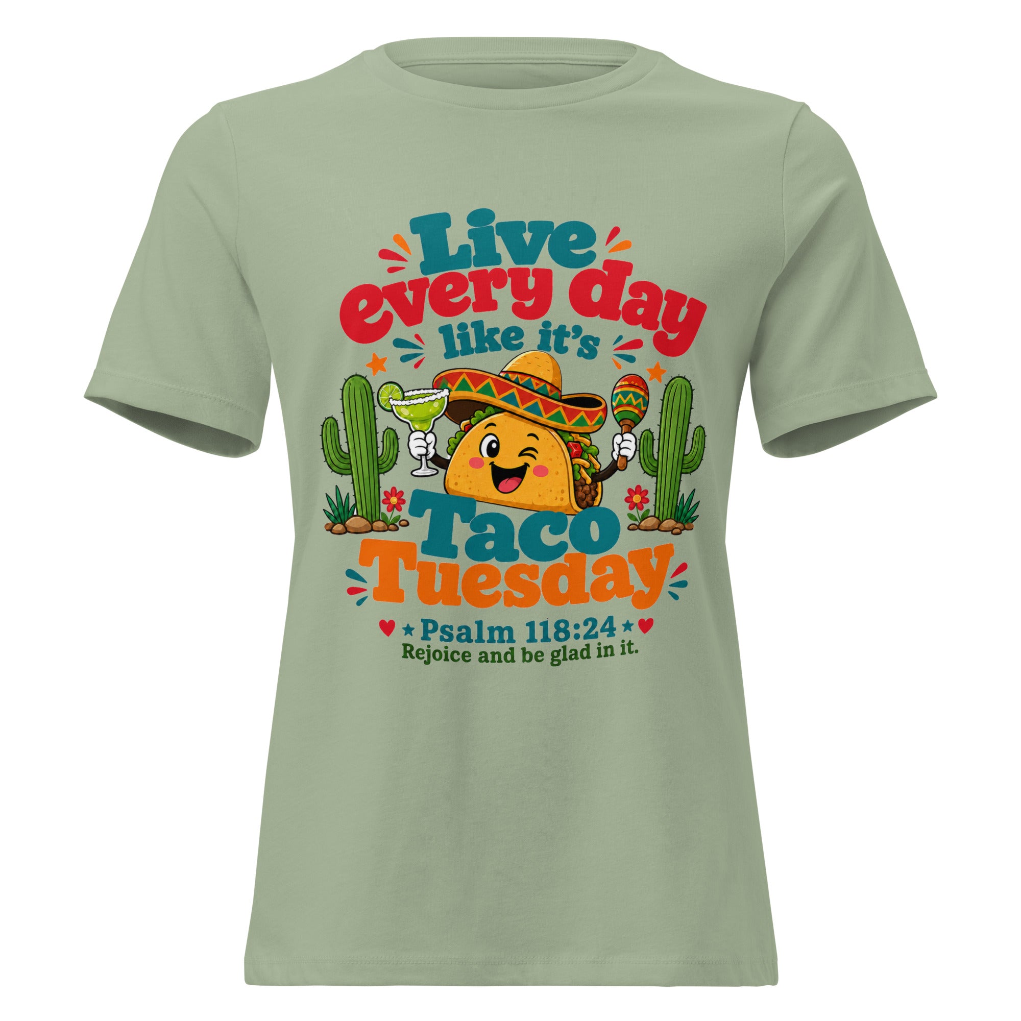 Taco Tuesday Women's Relaxed T-Shirt – Faith & Fun Christian Tee