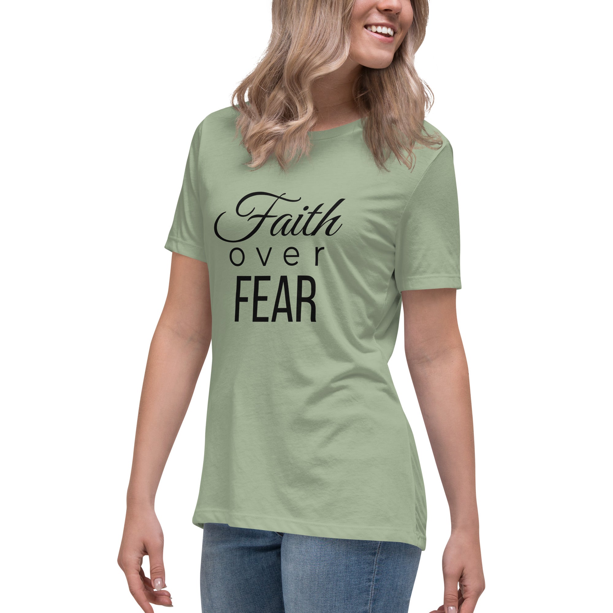 Faith Of Fear T Shirt Heather green woman